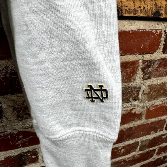 Vintage Notre Dame Hoodie Size XL Grey Reverse Weave Sweatshirt Hammes Bookstore - Picture 5 of 10